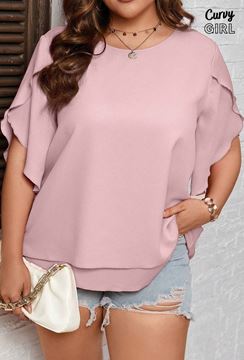 Picture of CURVY GIRL CHIFFON DOUBLE LAYERED TOP
